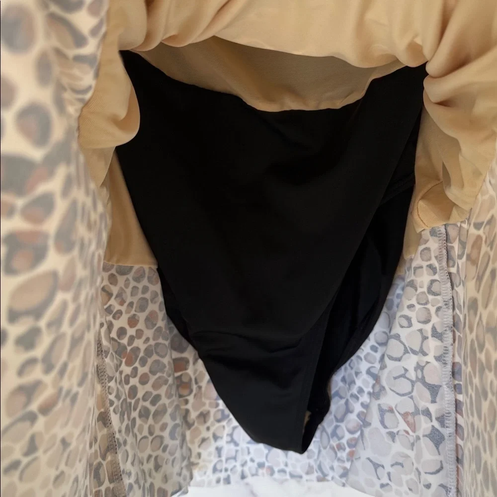 SWIMSUITS FOR ALL Animal Print One Shoulder SwimDress Size 22